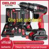 Delixi Multifunctional Lithium Battery Drill Set for Electrician & Woodworking Maintenance