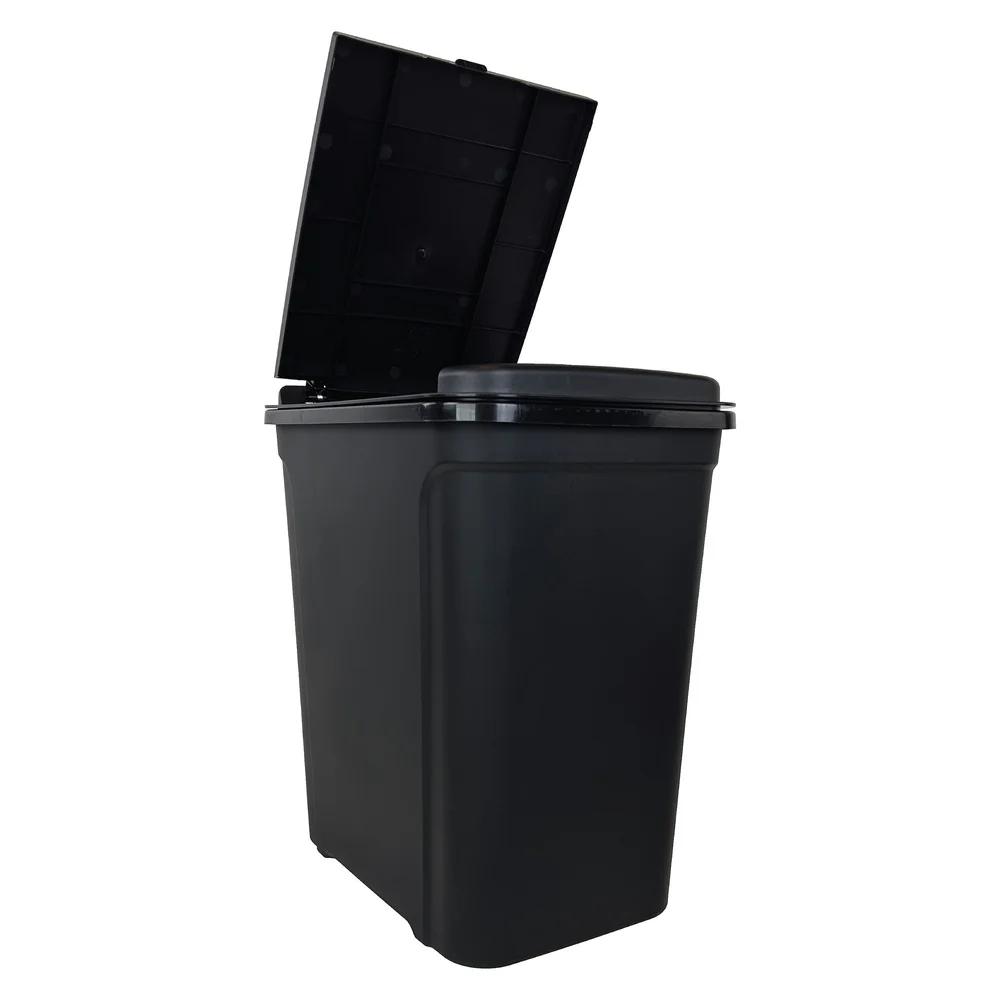 7.6 Gallon Touch Top Trash Can Durable Plastic Wastebasket Indoor Use Easy Clean Garbage Bin Office Bedroom Dorm Room