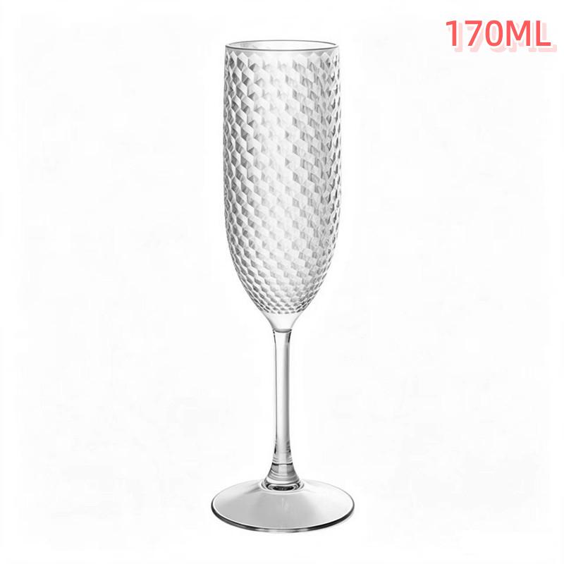 Lightweight Reusable PS Champagne Glasses 170/220ml Shatterproof Cocktail Goblets for Corporate Cocktail Party Event Supplies