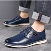Fashion Men's Business Leather Shoes Brand Casual Dress Shoes Fashion Office Shoe Lace Up Oxford Flats New Sneakers Casual Leather Shoes