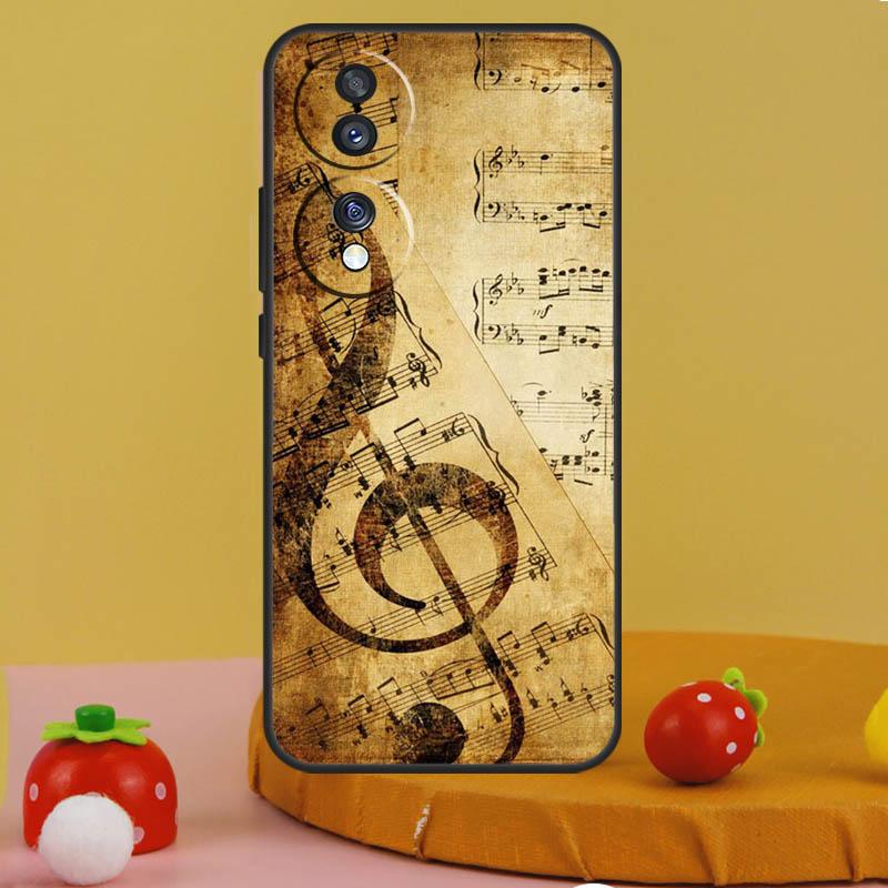 Musiknotenzeichen Klavierhülle Für Honor 200 Pro X9c X9a X8a X7a X6a X7 X8 X9 X8b X9b 50 70 90 Magic 6 5 Lite Hülle