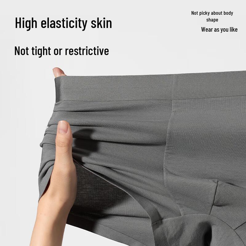 JingShu Cotton Men's Anti-bacterial Boxer Briefs 3-Pack