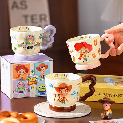 Toy Story Cartoon Themed Ceramic Cup Woody Jesse Buzz Lightyear Alien Exquisite Appearance Multi-Purpose Home Office Drinkware