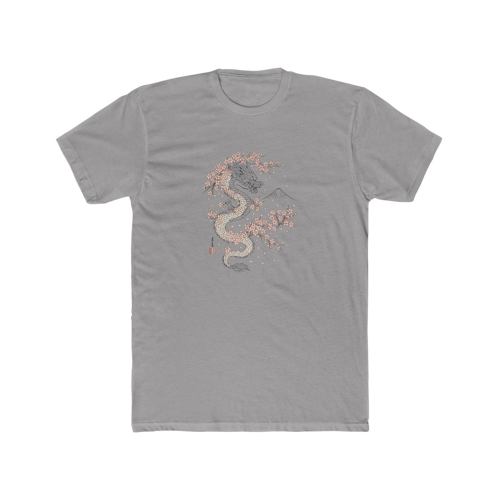 Blossom Dragon Floral Mythical Fantasy T-Shirt M