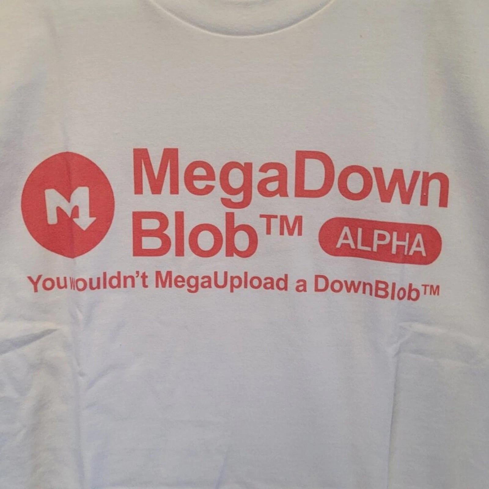 Футболка MSCHF MegaDownBlob Alpha Размер L Drop #119 UpBlob Пародия на MegaUpload Редкая S