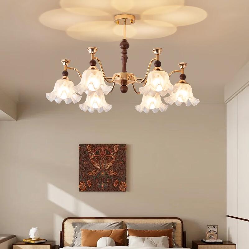 Nufeng American Retro 6-Head Round Chandelier