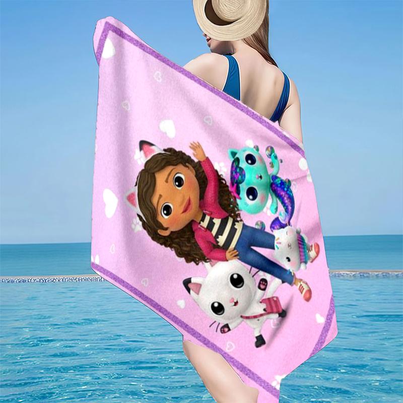 Colorful Friends Dollhouse Beach Towel, Super Soft Microfiber, Gift for Her/Him, Birthday, for Pool, Beach, Travel, Home Decor Fan gifts