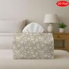 1pc Tissue Box, 2D Flat, Printed On Both Sides, Halloween Spiderwebs On Background. Suitable for Kitchen, Car, Elegant Decorative Box, Intended for Li