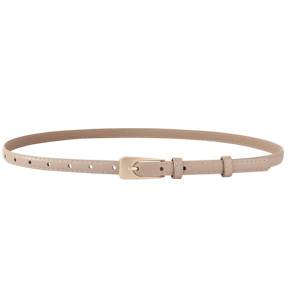 Korean Chic Retro Leather Belt: Slim, Versatile Waist Accessory for Women