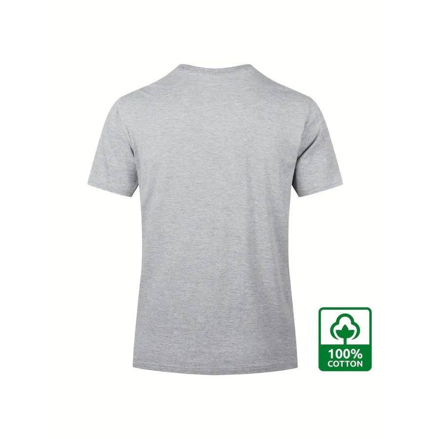 Men's 100% Cotton Faith Pattern Printed T-shirt, Casual Short Sleeved Round Neck T-shirt, Summer Outdoor Men's Clothing