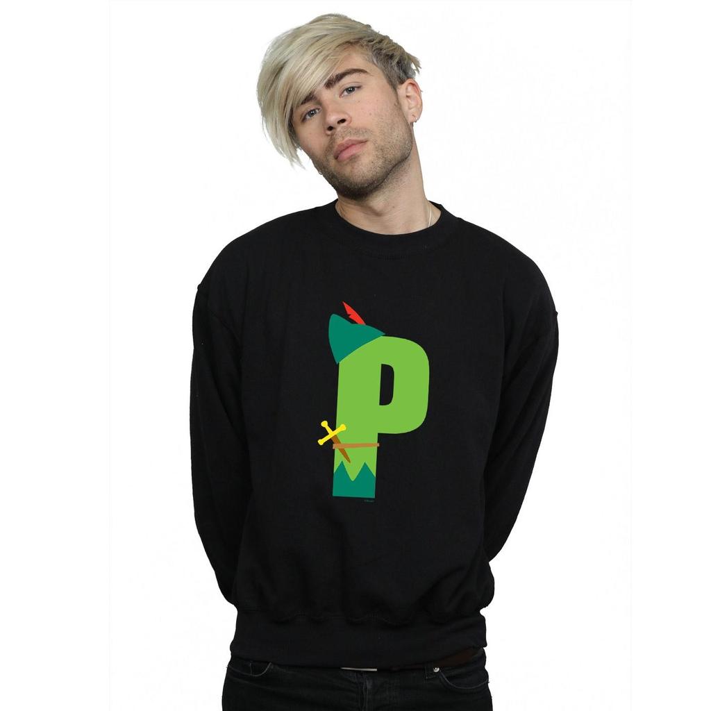 Disney Mens Alphabet P Is For Peter Pan Sweatshirt