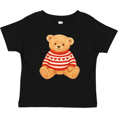 Inktastic Vintage Teddy Bear In Heart Sweater Baby T-Shirt Hearts Cute Day Tees