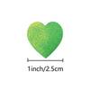 100-500pcs Color Valentine's Day Heart Sticker 1inch Birthday Party Gift Packaging Seal Sticker Baking Label