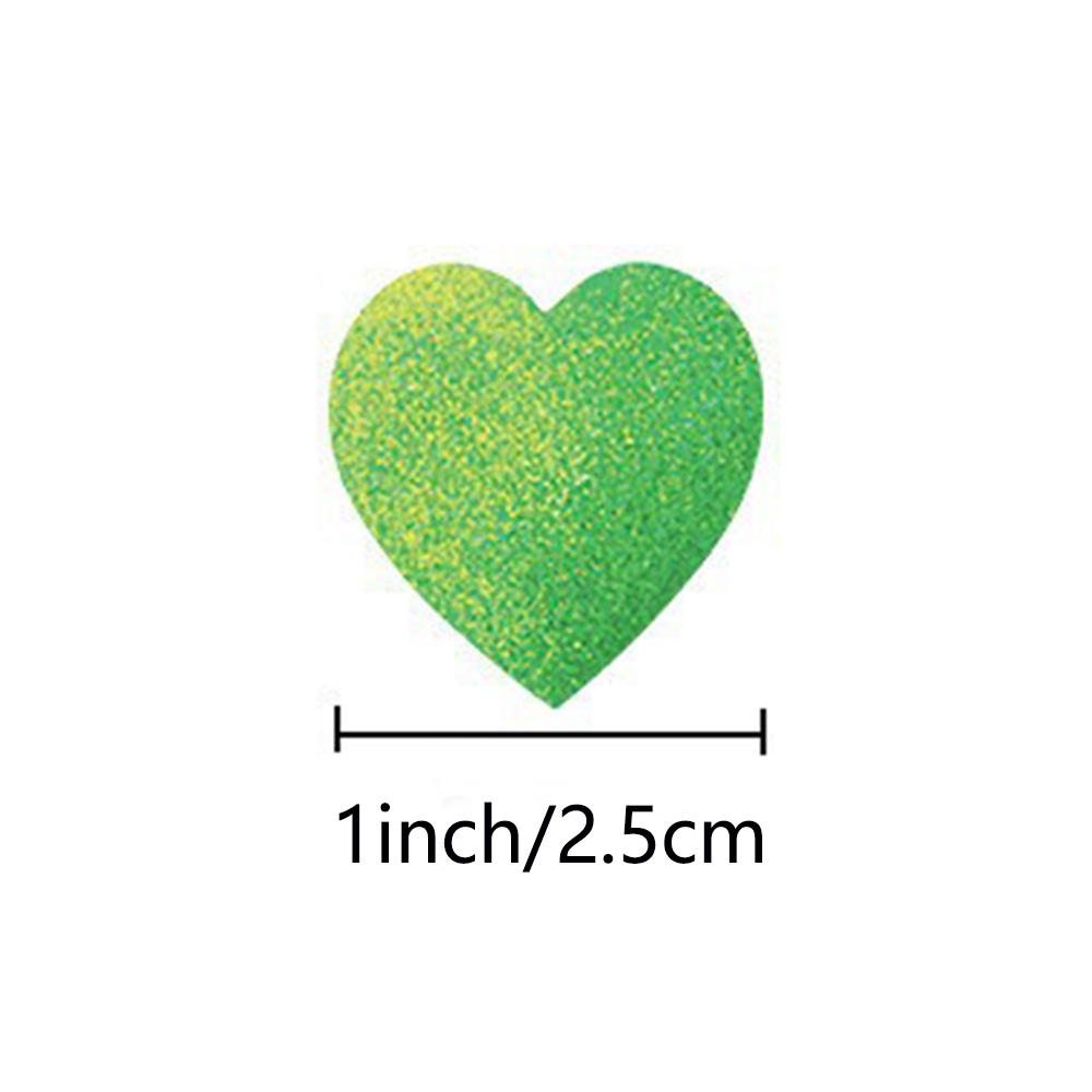 100-500pcs Color Valentine's Day Heart Sticker 1inch Birthday Party Gift Packaging Seal Sticker Baking Label