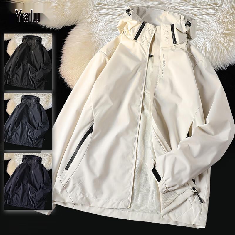 Yalu Men's Plus Size Hooded Windproof Outdoor Jacket