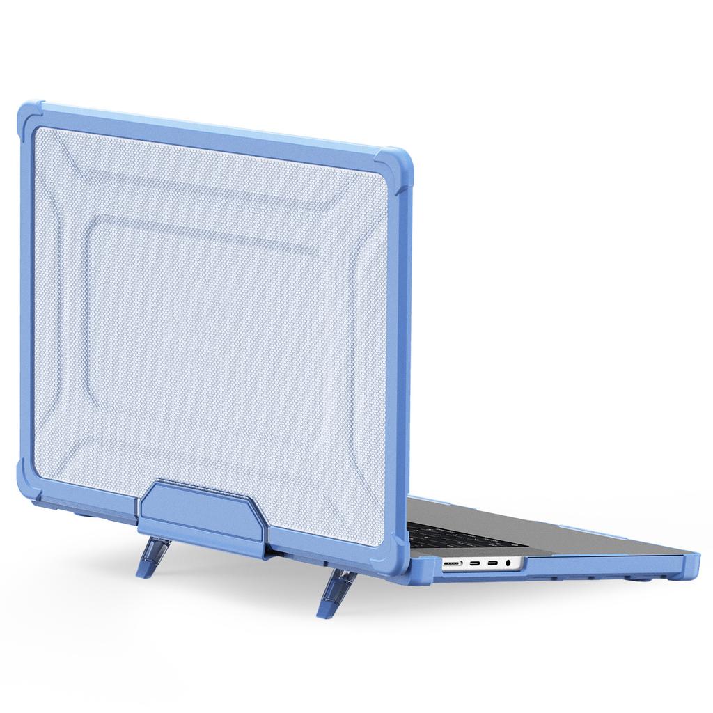 For MacBook Pro 16 inch (2024) (2023) (2021) (A2485 M1 Pro/M1 Max/A2780) Anti-Slip Laptop Case Heat Dissipation PC+TPU Kickstand Cover