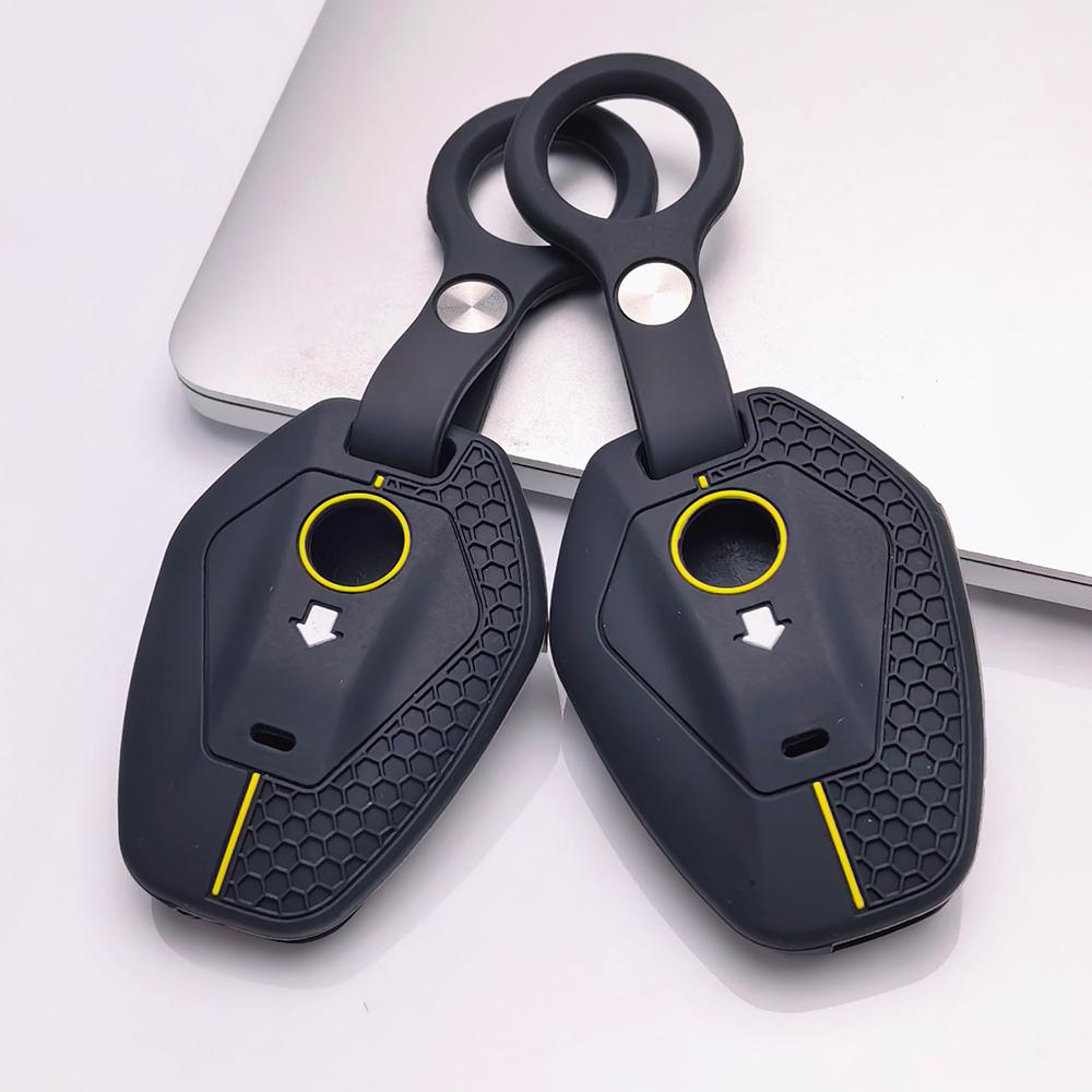 Key Fob Cover for BMW R1250GS R1200GS ADV with Keychain Anti-Scratch Surface Shockproof Structure Soft Grip Texture Easy Install Design
