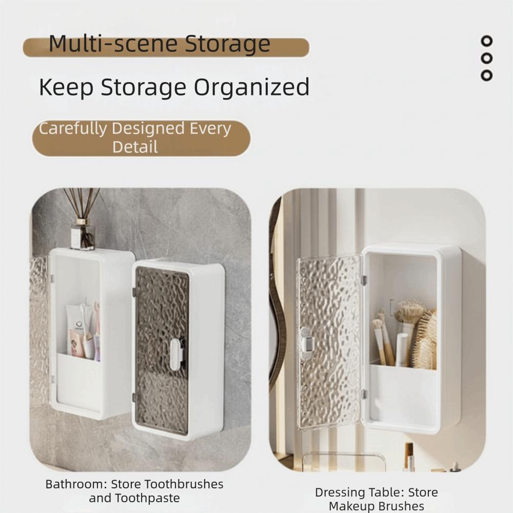 Punching-free Toothbrush Storage Box Multi-functional Bathroom Storage Rack Bathroom