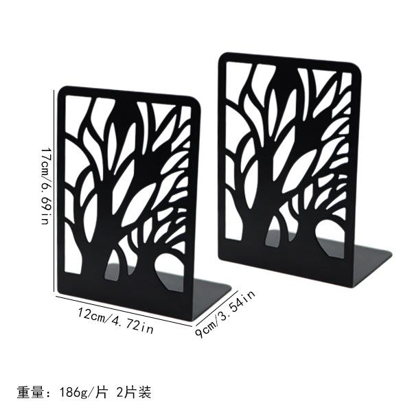 Shelves Decorative 1 Pairs,Tree Metal Bookends, Book Holder for Shelf,Unique Book Stoppers for Shelves,Home Decorative Book Ends