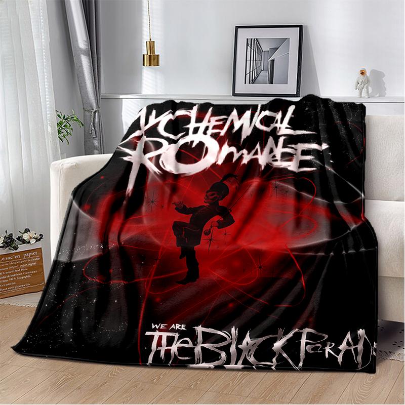 3D My Chemical Romance Band Gerard Way Soft Plush Blanket,Flannel Blanket Throw Blanket for Living Room Bedroom Bed Sofa Cover 75x90cm