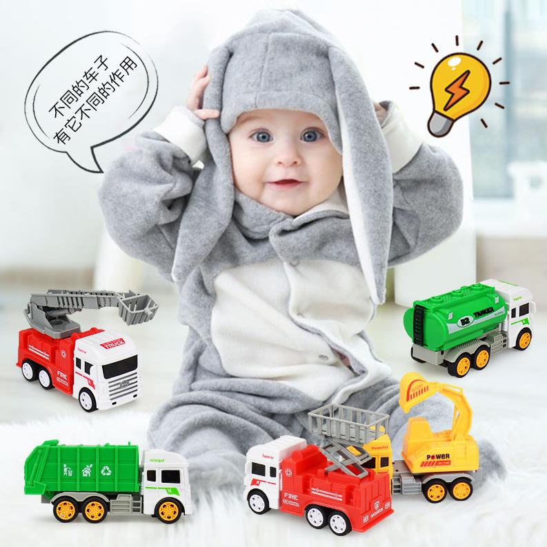 Kinderspielzeug Modellauto Trägheitssimulation Baufahrzeug Feuerwehr Müllabfuhr Bagger Leiter Jungenspielzeug
