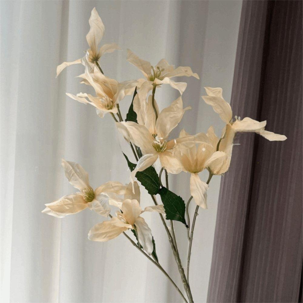 80cm Faux Lilies Flower Lilies Fake Bouquet Realistic Artificial Flower  Wedding Decor