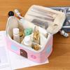 Dopamine Style Waterproof Makeup Bag Large Capacity Multi Compartment Travel Cosmetic Organizer for Women and Students