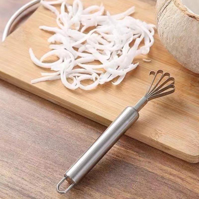 Stainless Steel Coconut Meat Slicer Household Coconut Grater Fish Scale Planed Vegetable Fish Scale Scraper Kitchen Supplies