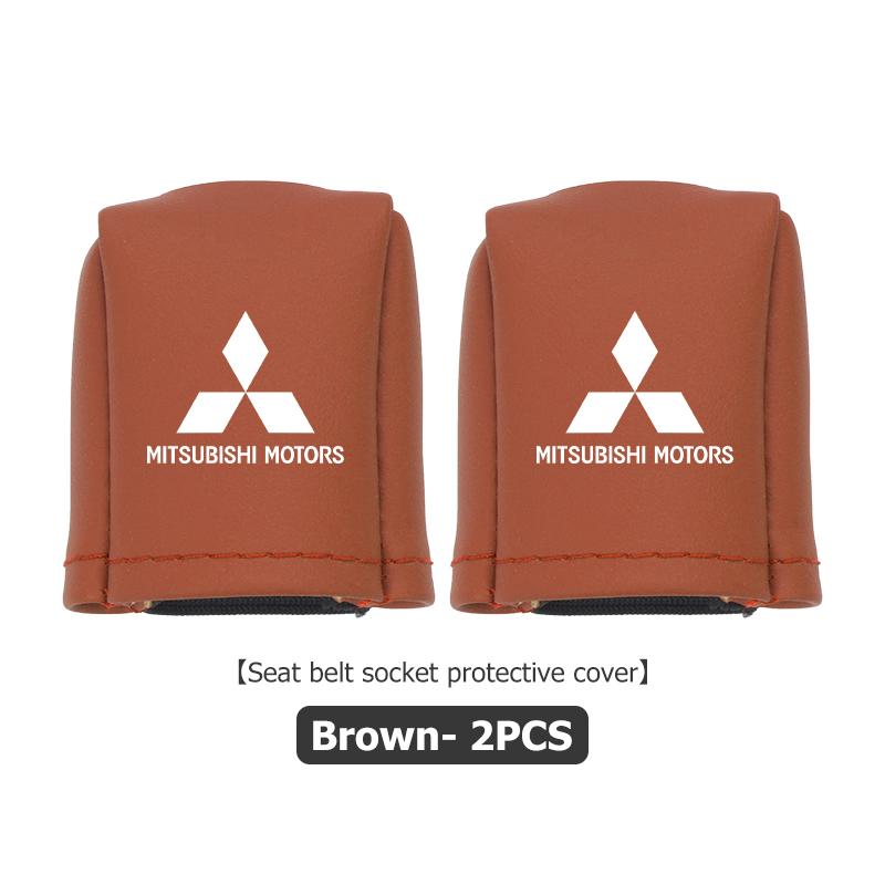 Car Seat Belt Buckle Protective Cover Safety Belt Plug Clip Case For Mitsubishi Outlander Pajero Sport Lancer EX ASX L200