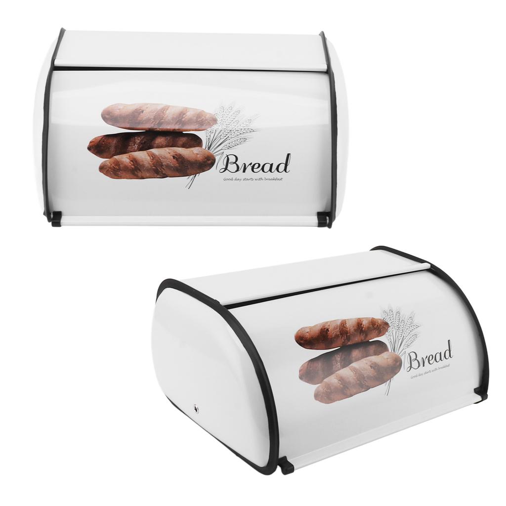 Brödlåda Liten Trumformad Utdragbar Fällbart Lock Multifunktionell Förvaring Järn Brödförvaringsbehållare
