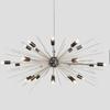 24 Light Chrome Sea Urchin Chandelier Multiple Metals Spikes Black Cone Elegance Iconic Chandelier Lamp For Home Interior