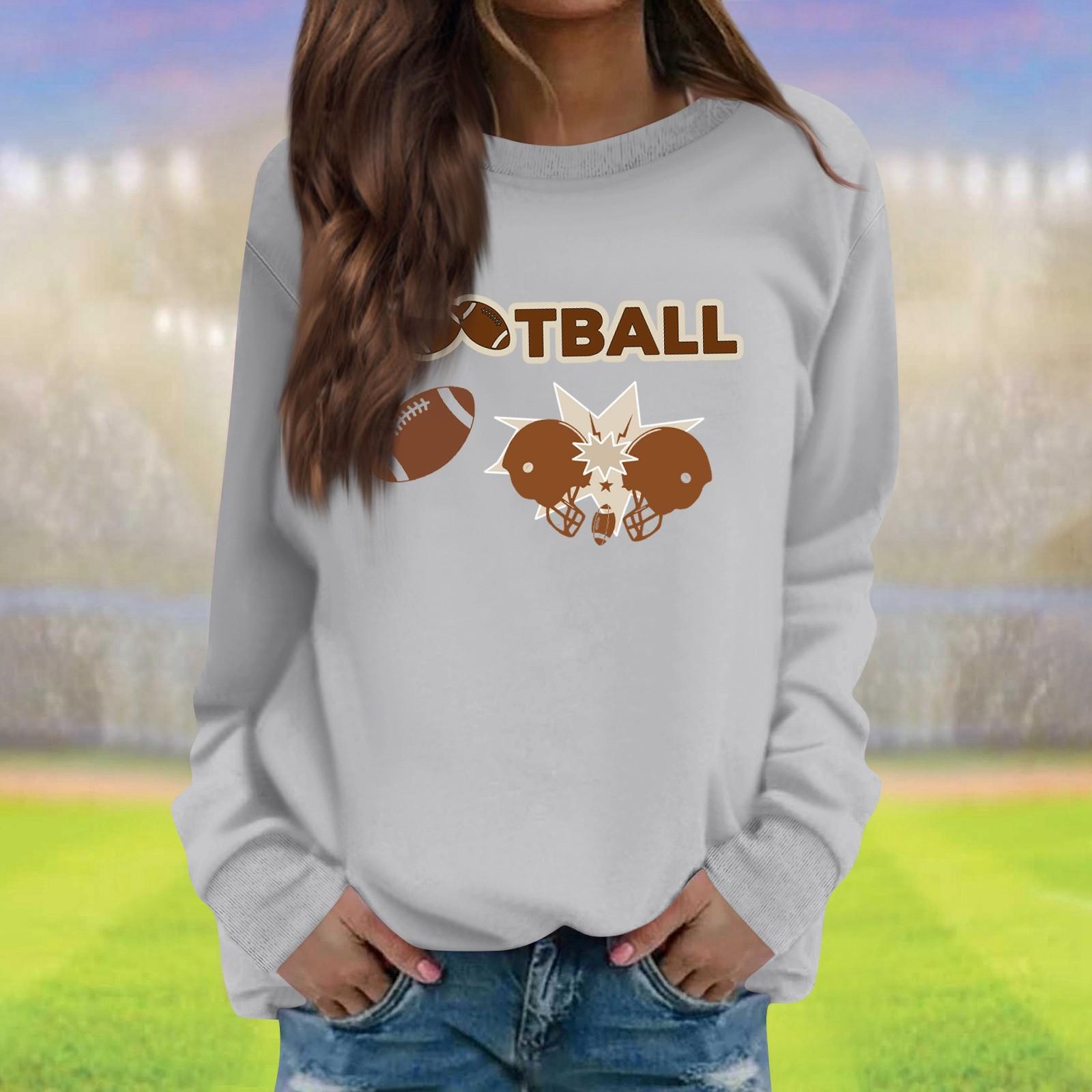 

Женская модная повседневная толстовка с длинным рукавом и круглым вырезом с принтом L