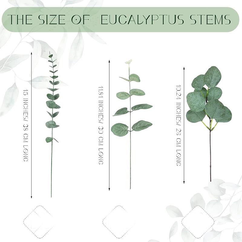 5/10/15Pcs Artificial Eucalyptus Leaves Bouquet Stems Leaf Picks Plant Fake Flowers for Home Decor Wedding DIY Floral Decoration