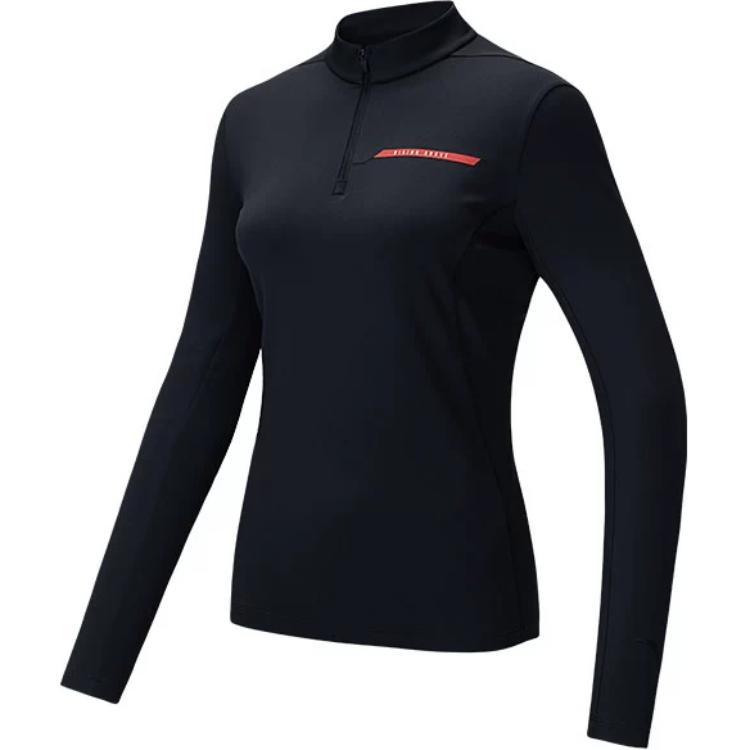 

Anta Удобный Повседневный Простой Флисовый Теплый Вязаный Топ с Длинным Рукавом Женские топы Базовый-Черный 162447402N-3 L