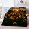 Sunflower Cute Floral Fleece Flannel Blanket Lightweight Comfortable Soft Warm Blanket for Bed Couch Sofa Blanket King Full Size