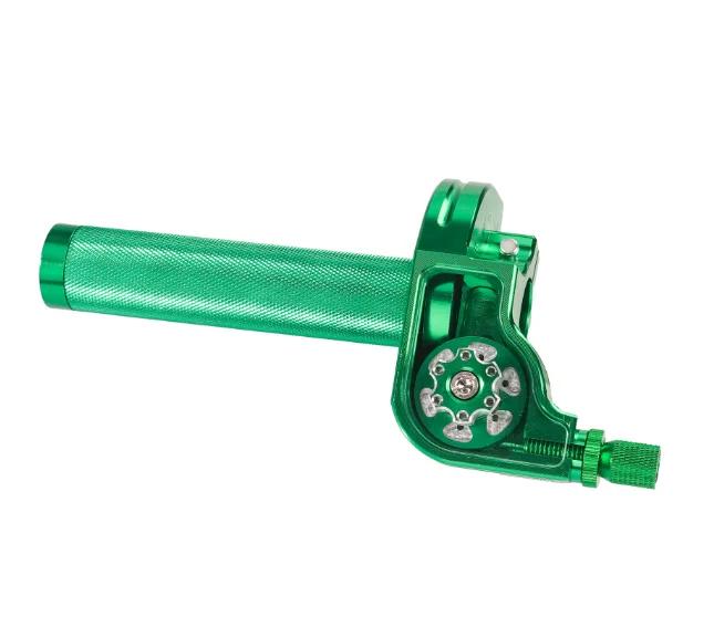 

For ATV Quad Bike Motocross Moped Scooter Bike CNC Aluminum Parts 7/8 22mm Universal Motorcycle Accelerator Throttle Twist Grip,Green. зелений