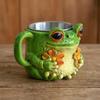 Creative Frog Floral Pattern Mug Anti Slip Cartoon Water Cup Milk Container  School/Office