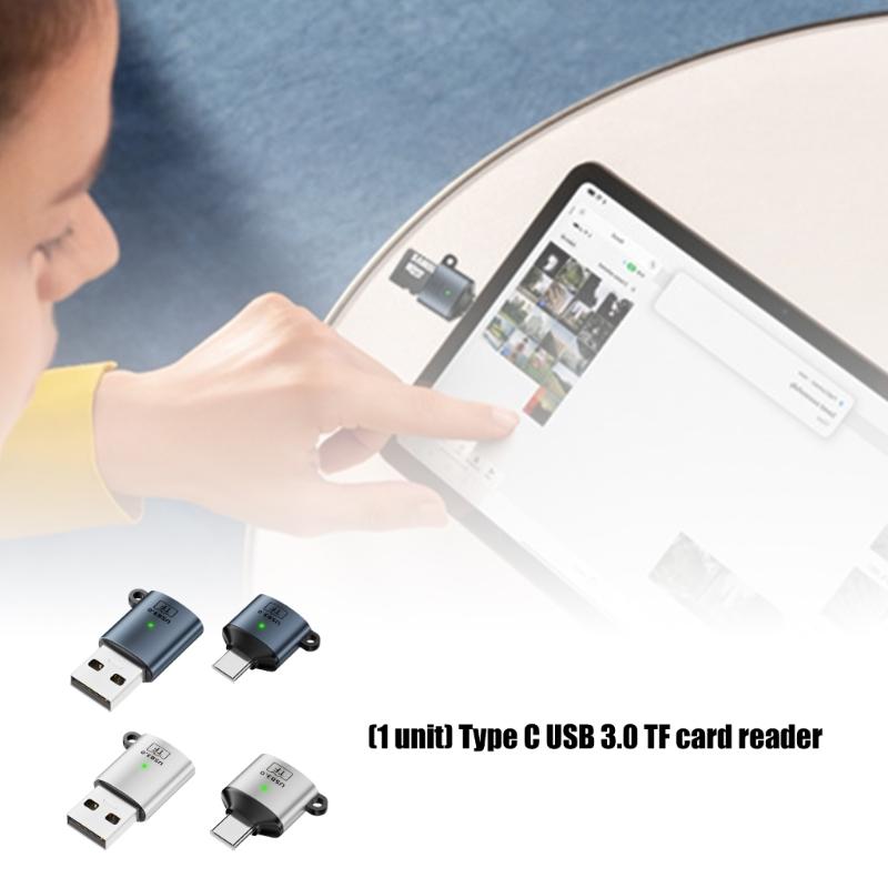 Universal Type C USB3.0 TF Card Reader With Metal Housing For Smartphones And Computers Fast Data Transfer