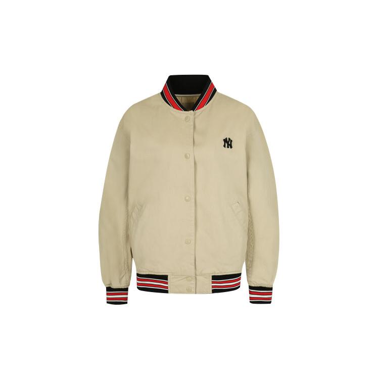 MLB Base Logo Jackets Unisex Khaki Baseball Collar Moderate 31JP05011-50B M