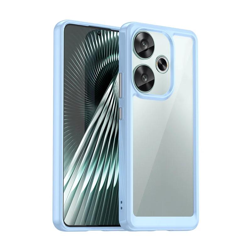 Transparent Colorful TPU Case for Xiaomi Poco F6 F5 Pro 5G X6 X5 M6 Pro 4G Protective Cover Frame Funda Coque Capa