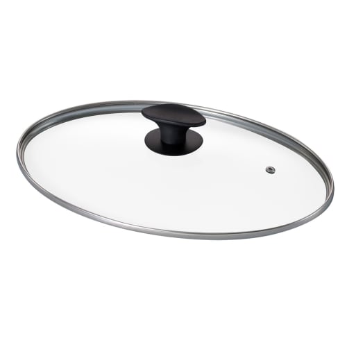 Takehara Seikan Glass Lid for Frying Pan, 35cm, Gas and Induction Compatible, Fish Pan for Seeing Cooking Done