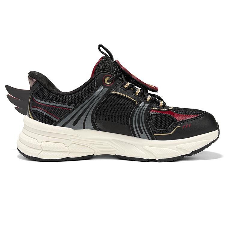 Skechers Cny Series New Year Slip-Ins Comfortable Versatile Trendy Color Block Lightweight Shock Absorbing Low Top Kids Running Shoes 407120L-BKRD