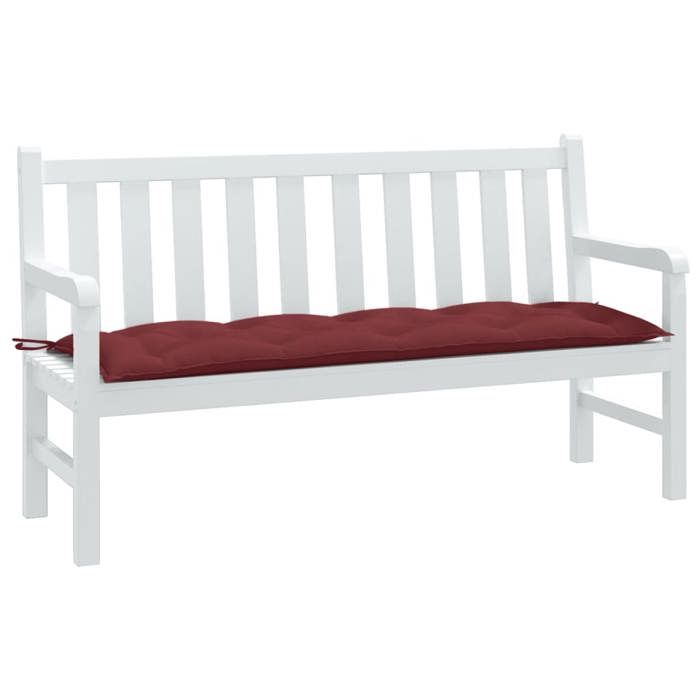 VidaXL Coussin de banc de jardin rouge bordeaux mélangé tissu, coussin, coussin de banc, coussin de jardin, coussin 4002562