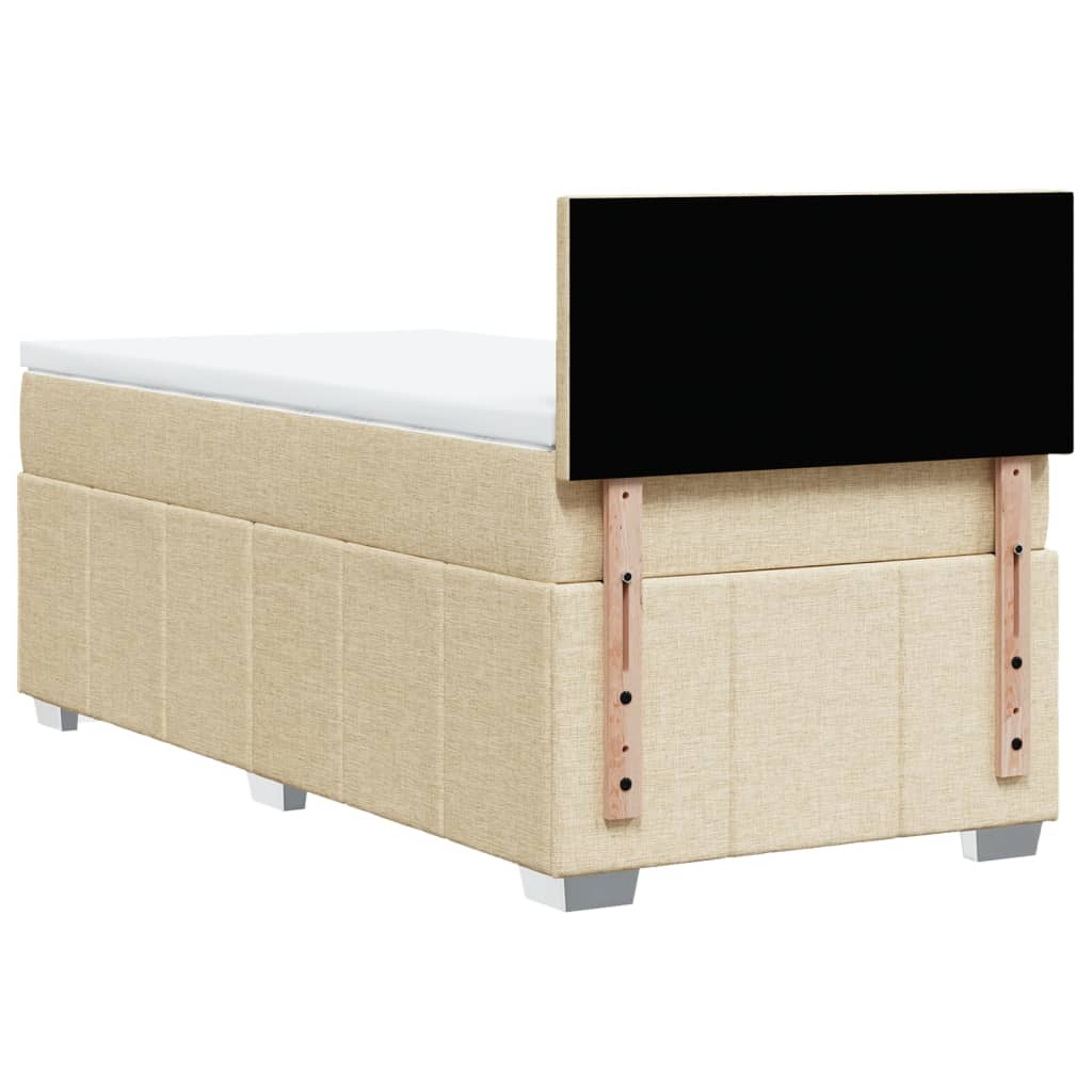 Vidaxl Letto Continentale Con Materasso, Crema, Tessuto, 80X200 Cm