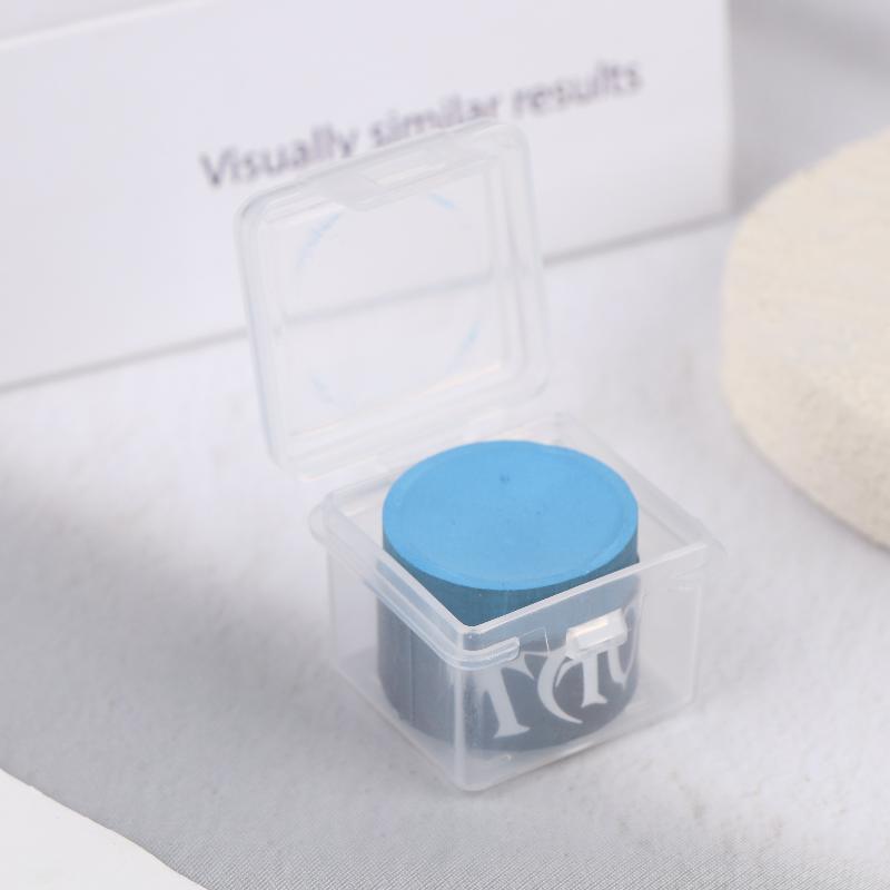 

1 шт. с коробкой для хранения Нескользящие мелки для бильярда Мел для кия для пула Мел для снукера Легкая пудра Мел для бильярда Аксессуары для пула синий