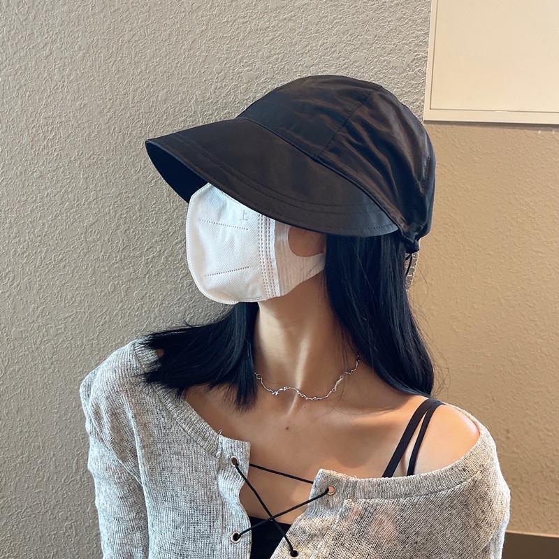 Women Girls Y2K Sun Visor Hat Wide Brim Summer UPF 50+ UV Protection Beach Panama Cap