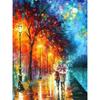 DIY 5D Diamond Painting Rain City Night Street Full Round Drill Diamond Embroidery Landscape Rhinestone Mosaic Home Decor