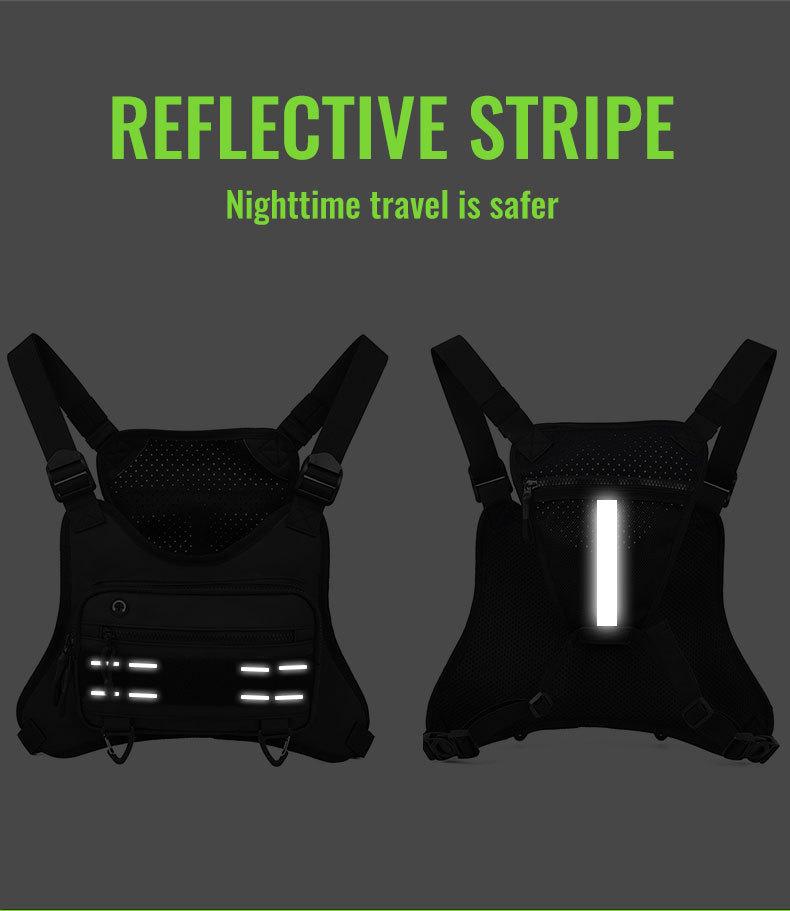 Men's Casual Cycling & Hiking Chest Bag - Functional Vest Bag for Running & Fitness