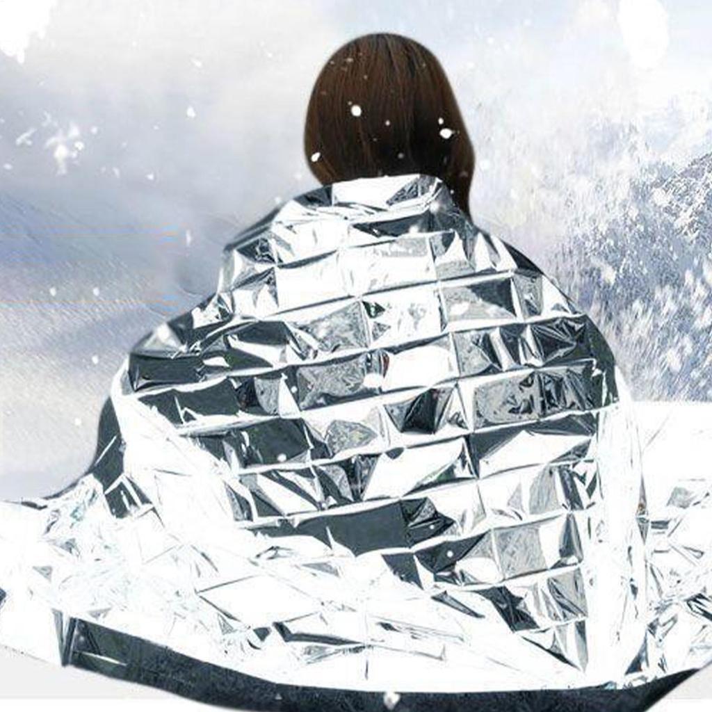 Emergency Blanket Outdoor Survive First Aid Military Rescue Kit Windproof Waterproof Foil Thermal Blanket for Camping