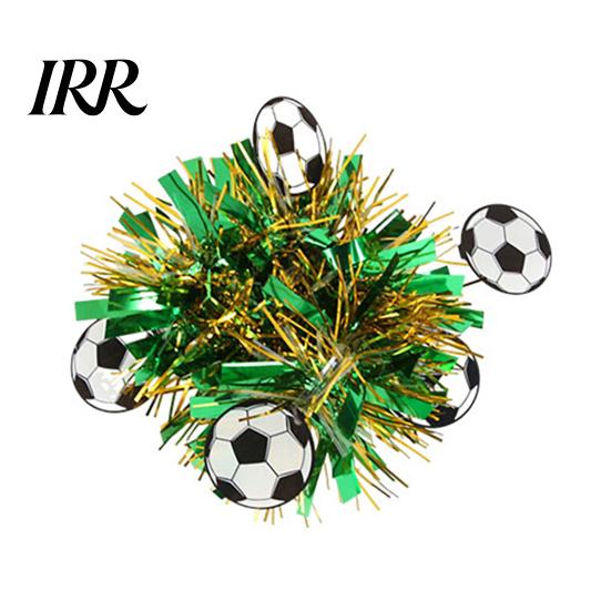 Sports Fan Wrist Accessory Soccer Theme Flower Cheerleader Pom Wristband Game Performance Football Gear Dance Ball for Events Day Party Favors